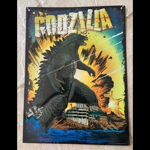 Godzilla Metal Tin Picture 13 x 9.6 inch